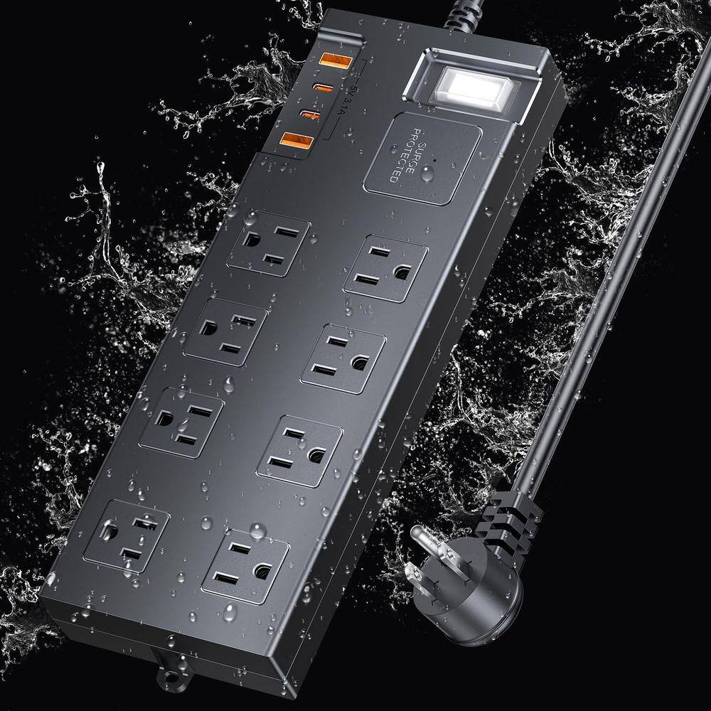 Protetor de sobretensão Power Strip COVOZON Waterproof IPX6 com USB