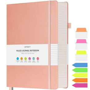 Caderno OFFIGIFT Lined Journal A5 320 páginas 100gsm rosa