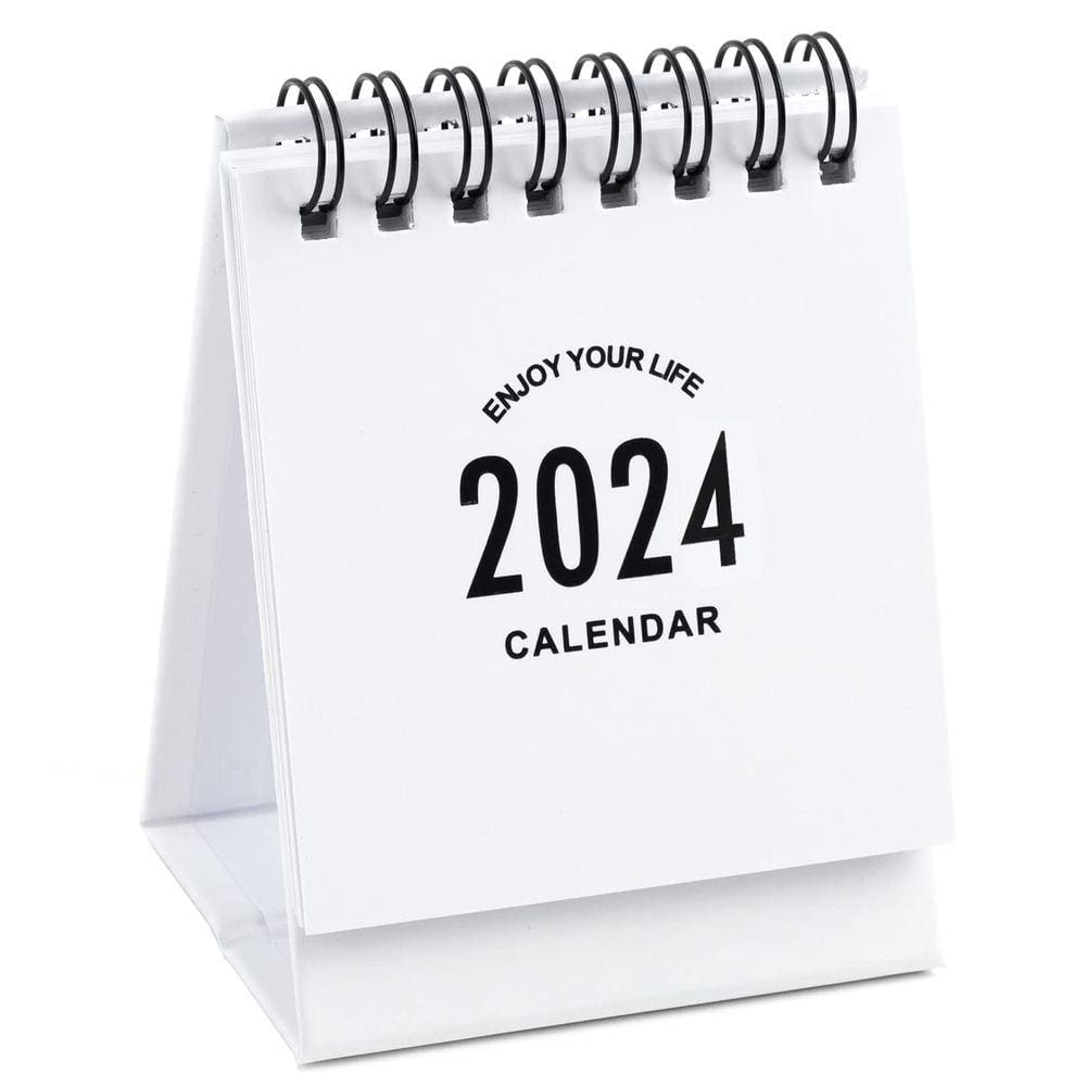 Calendário de mesa Stiamvd 2024-2025 de janeiro a junho com adesivos