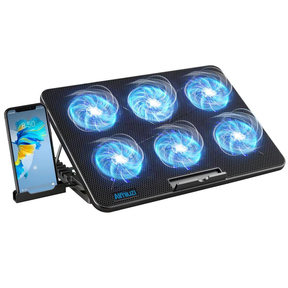 Almofada de resfriamento para laptop AIMIUZI Gaming com 6 ventiladores, laptop de 12-17"