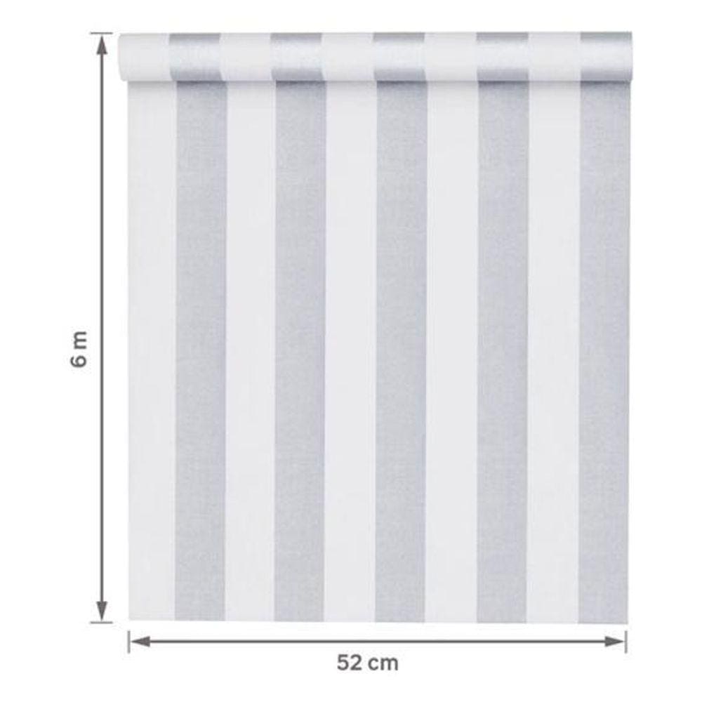 Papel De Parede Vinílico Composê Cinza E Bege - 53 Cm X 10 M