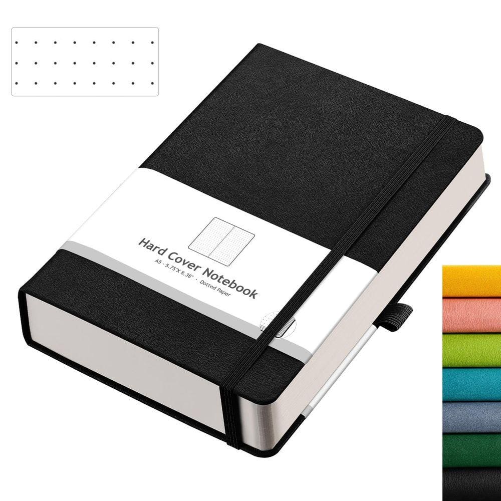 Caderno AHGXG Bullet Dotted Journal A5 320 páginas preto