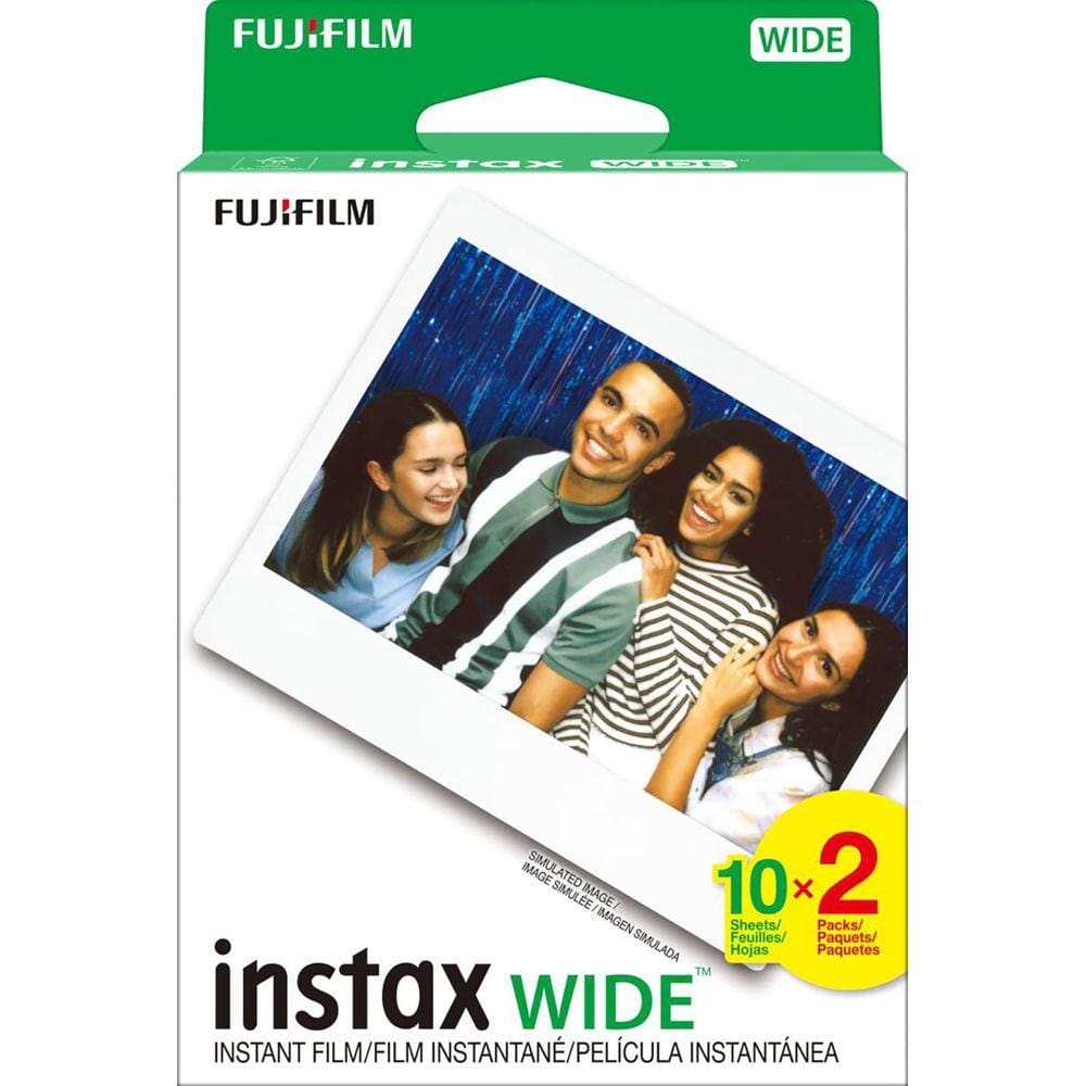 Filme Fujifilm Instax Wide Twin Pack (branco) - 20 exposições