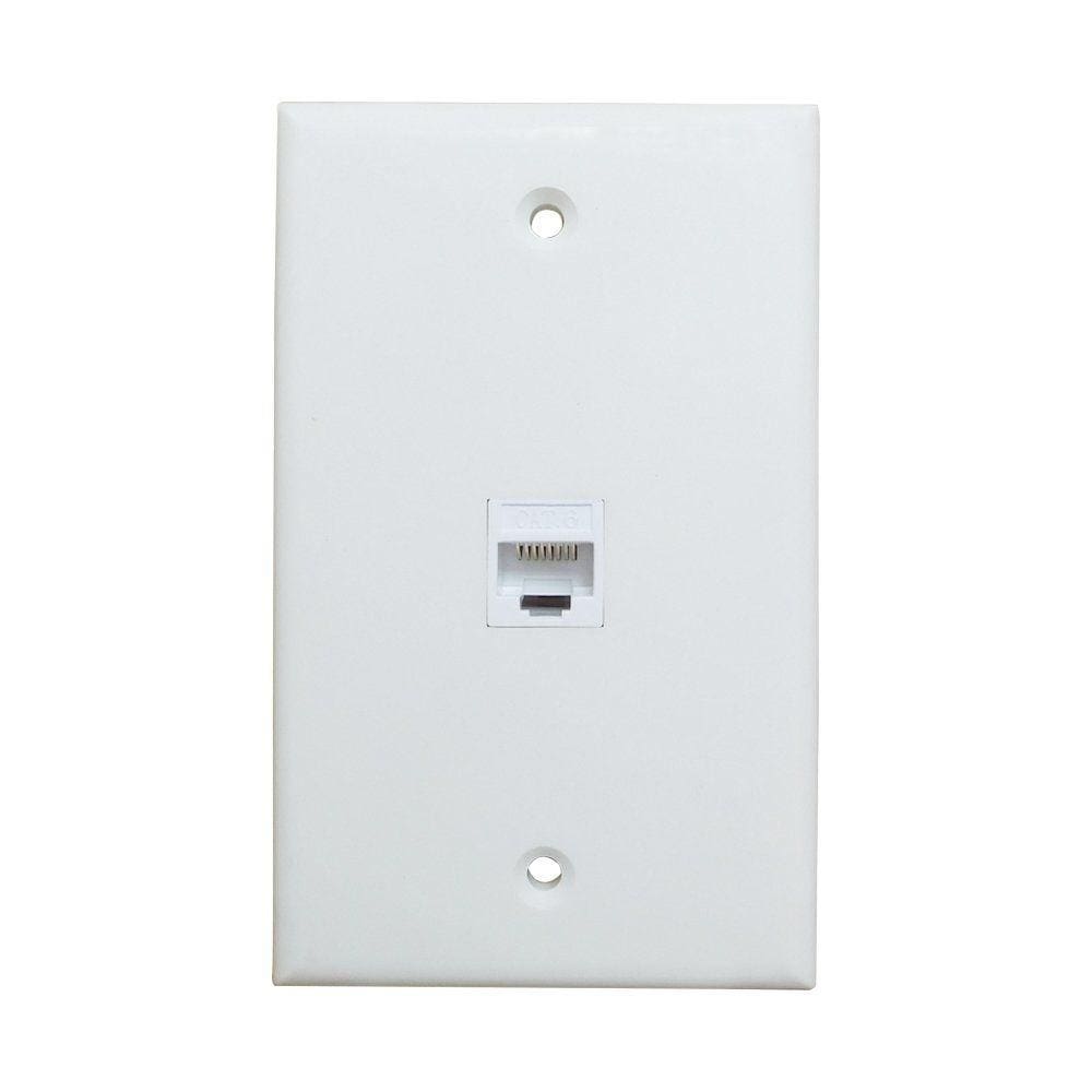 Placa de parede Ethernet EasyLink BUPLDET 1 porta CAT6 fêmea para Fe