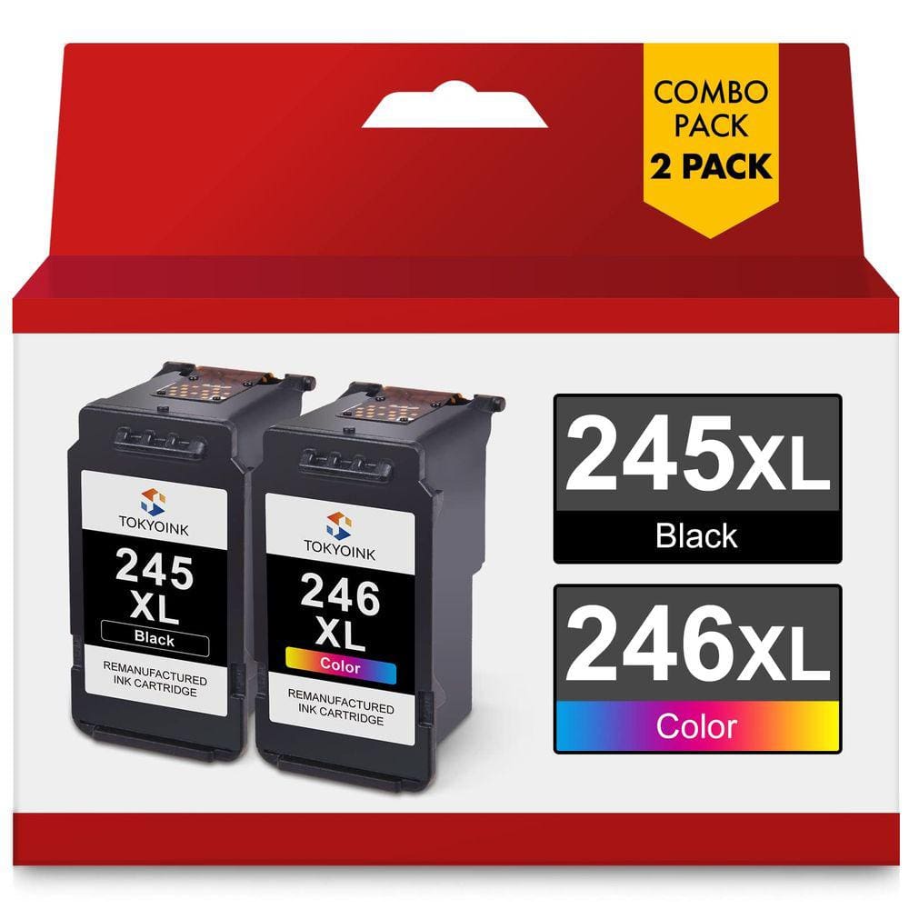 Cartuchos de tinta TOKYOINK 245XL 246XL pretos e coloridos Canon
