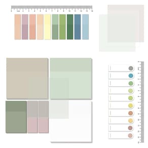 Notas adesivas BAYTORY transparente à prova d`água 7,6 x 7,6 cm 700 Sh
