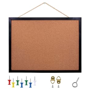 Quadro de avisos em cortiça BGJRBY preto 45cm x 34cm com acessórios