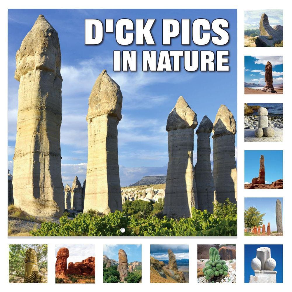 Calendário de parede Simannie 2024 Nature`s Di*ks Gag Gifts 24x30cm