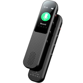 Gravador de voz digital AEkomi 64GB para palestras e reuniões