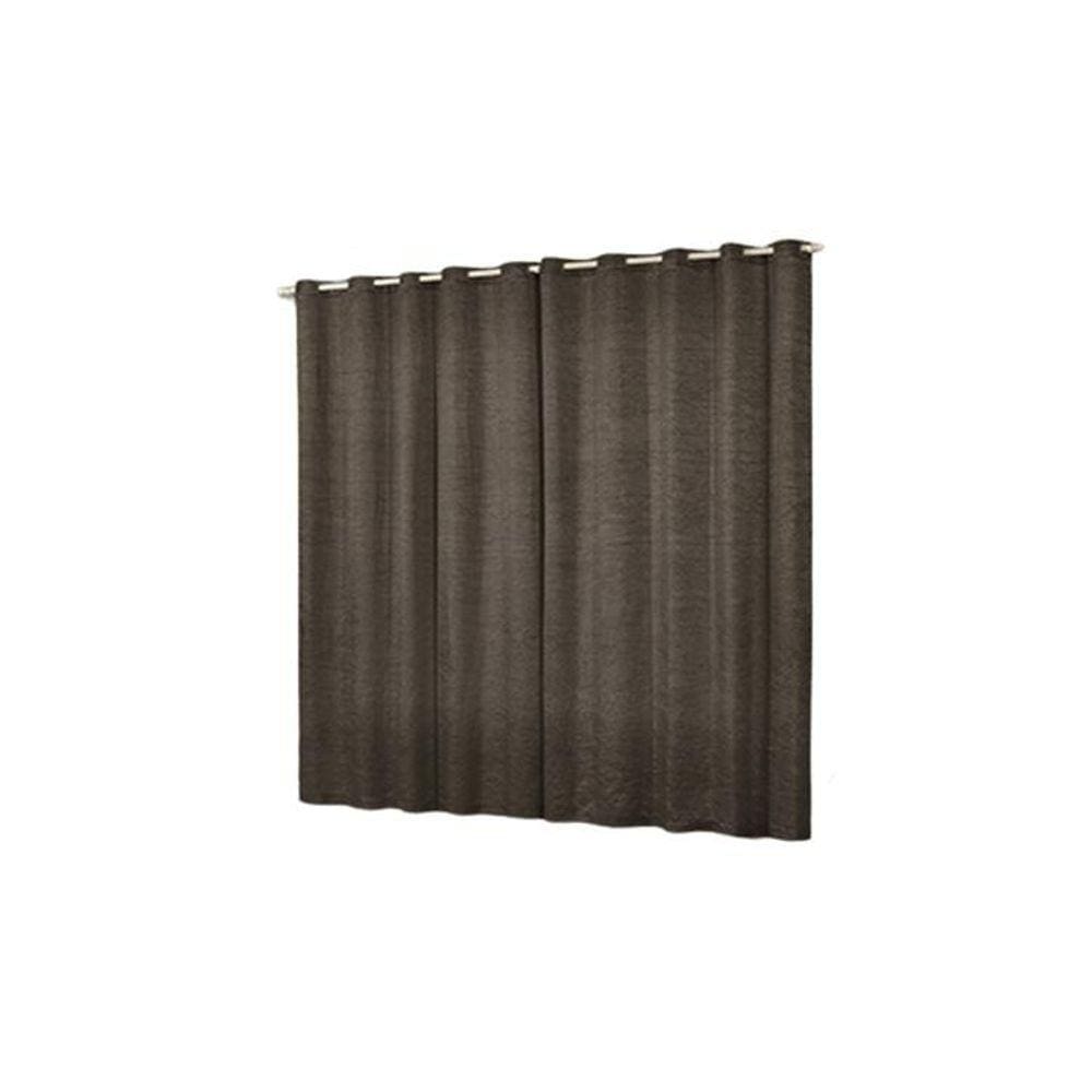Cortina Quarto/Sala 3,00 X2,60 Marrom Cristal Cetim Amassado