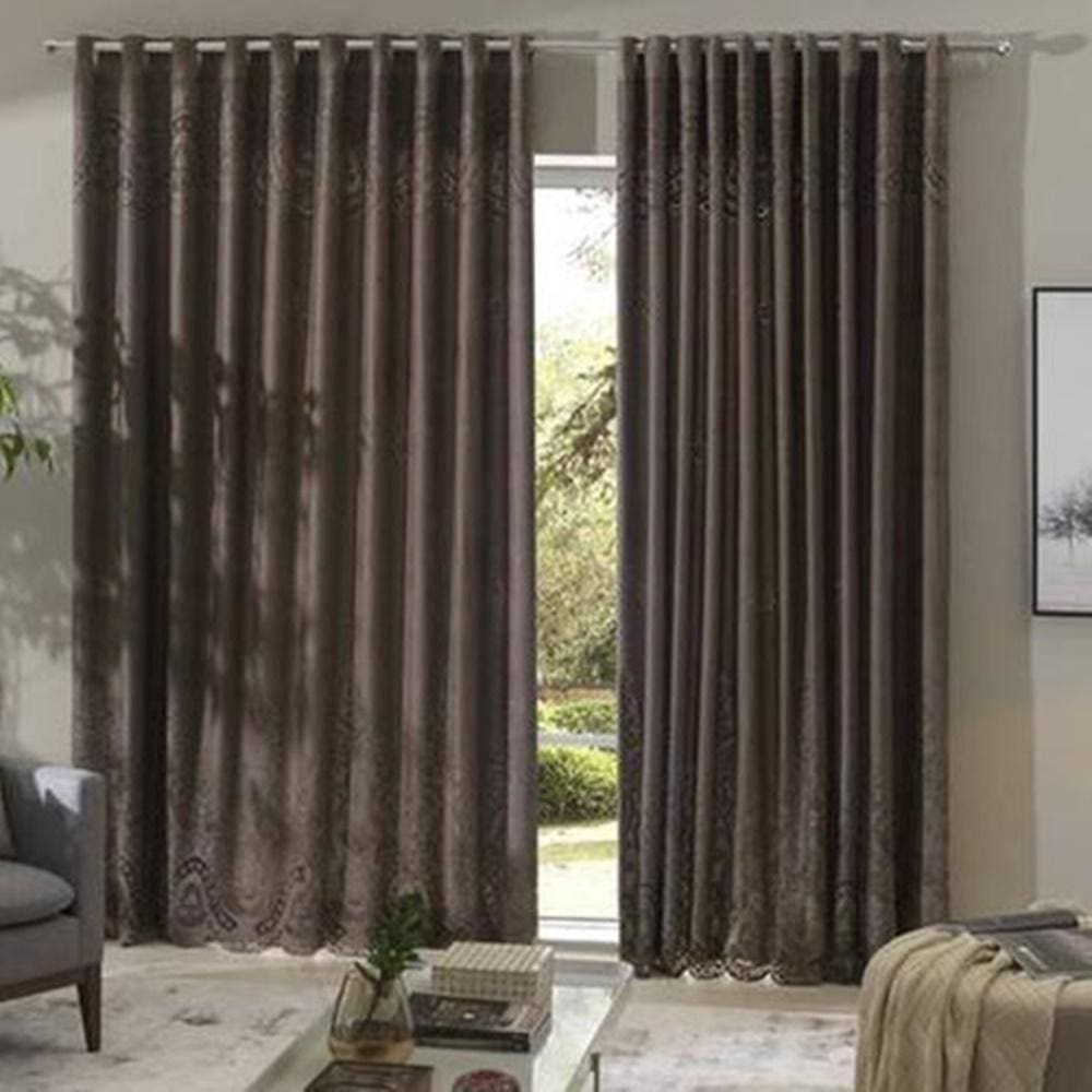 Cortina Ganache Renda Com Forro Quarto 3,50Larg X2,20Alt