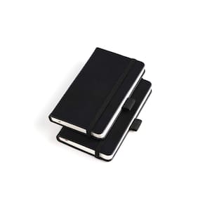 Notebook de bolso Vanpad, capa dura pequena, 8 x 14 cm, capa de couro