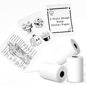 Papel adesivo Phomemo T02/M02X/M02L térmico 50 mm x 3,5 m 3 linhas