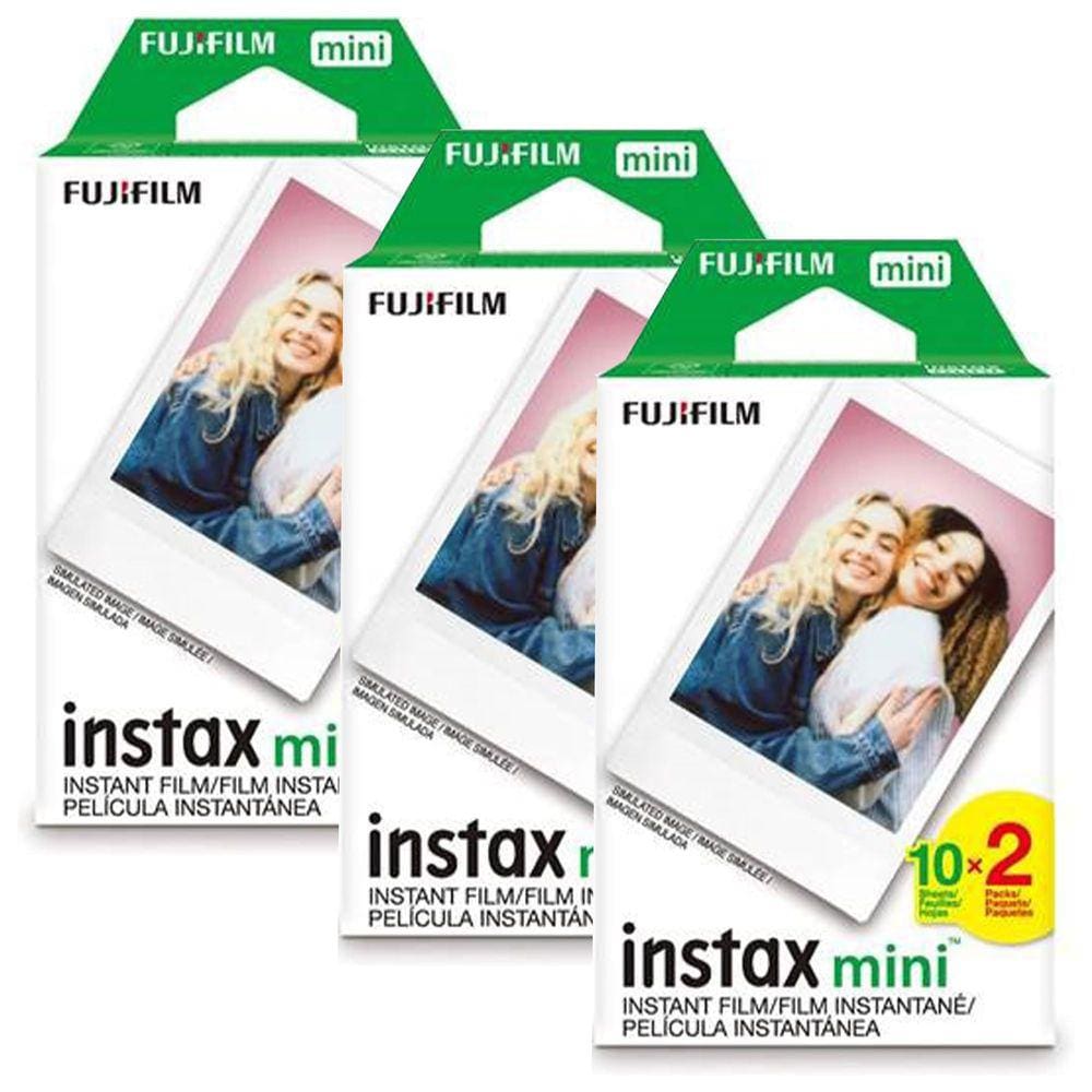 Filme instantâneo Fujifilm Instax Mini (3 pacotes duplos, 60 fotos)