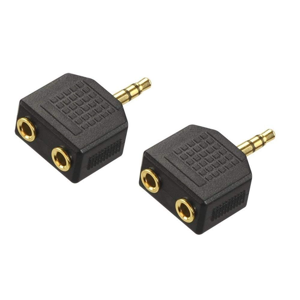 Fone de ouvido Y Splitter VCE 3,5 mm 1/8 polegadas macho para dupla fêmea