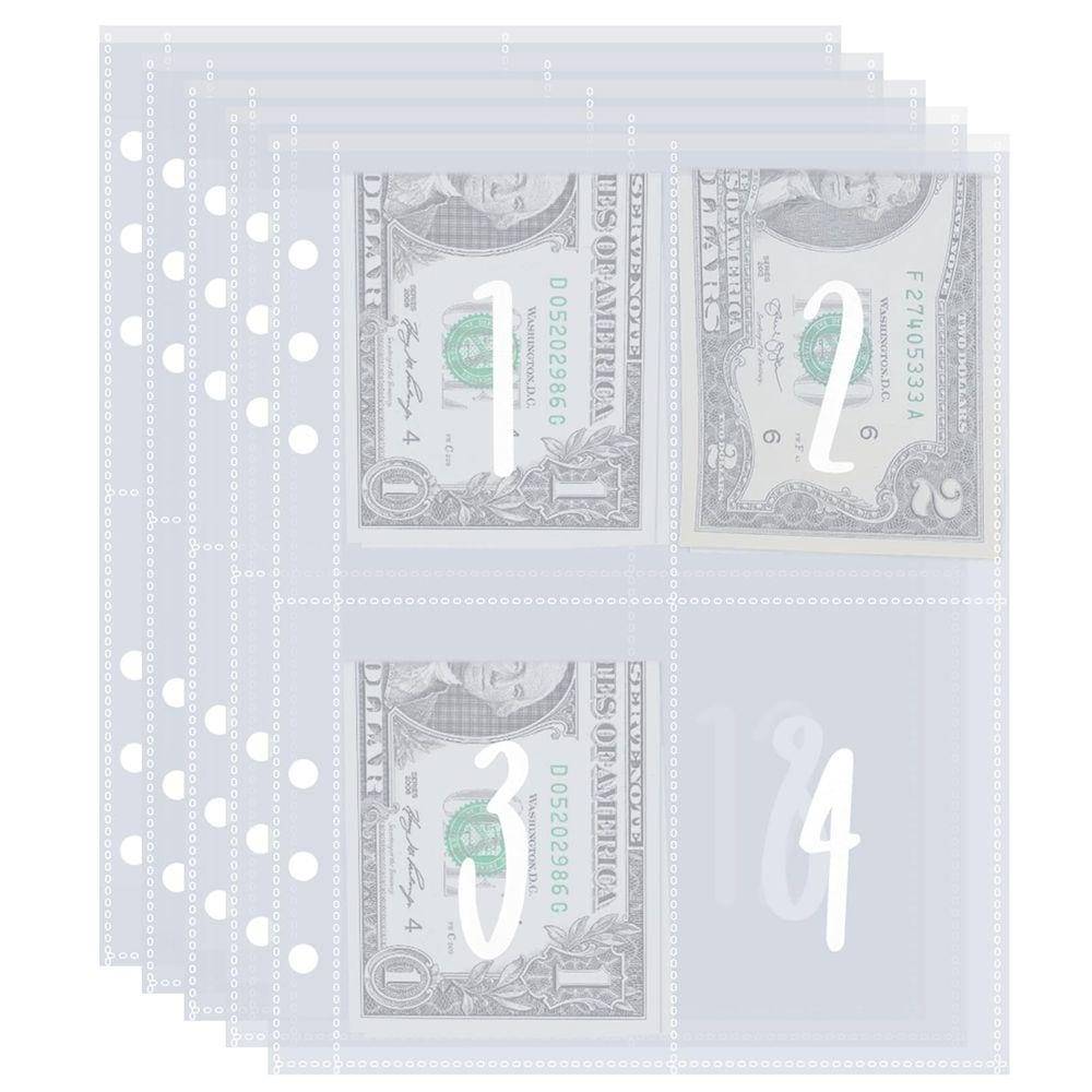 Insertos de recarga AIERSA A5 Ring Binder 100 envelopes