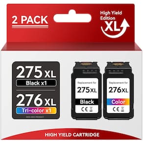 Pacote combinado de cartuchos de tinta CKMY PG-275XL preto CL-276 Color