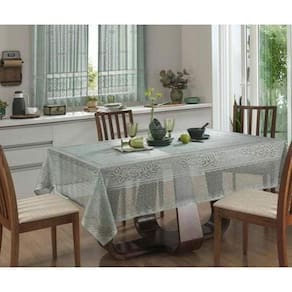 Toalha De Mesa Quadrada Color Pistache 4 Lugares Renda
