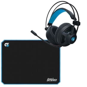 Kit Gamer Headset H2 Mouse Pad Speed Azul 101 Fortrek