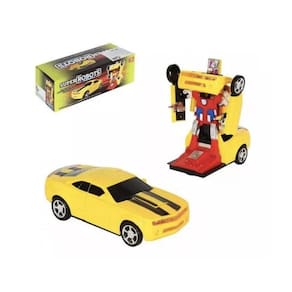 Brinquedo Vira Robo Transformers A Pilha Automático Carrinho