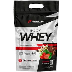 Body Whey - 900G - Morango - Bodyaction Morango 900G