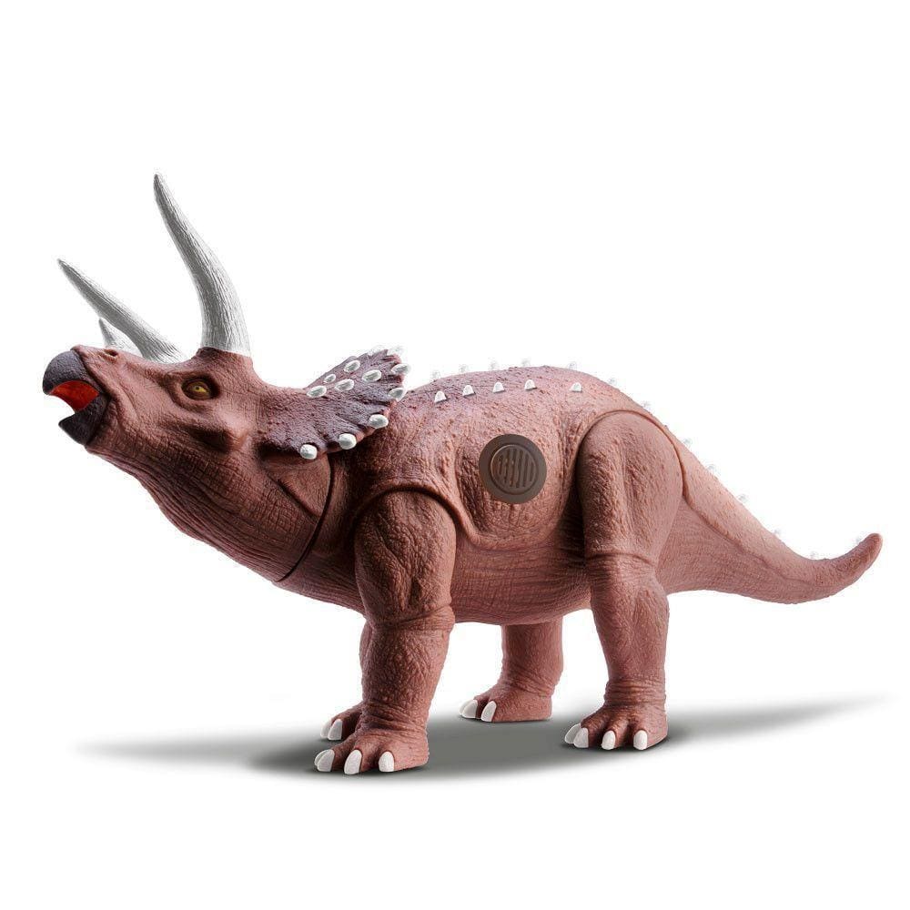 Dinossauro Park H Triceratops 572 Com Som Bee Toys Marrom