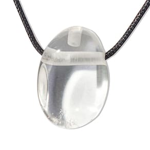 Colar Difusor Pedra Cristal Quartzo Rolado Furo Aromaterapia