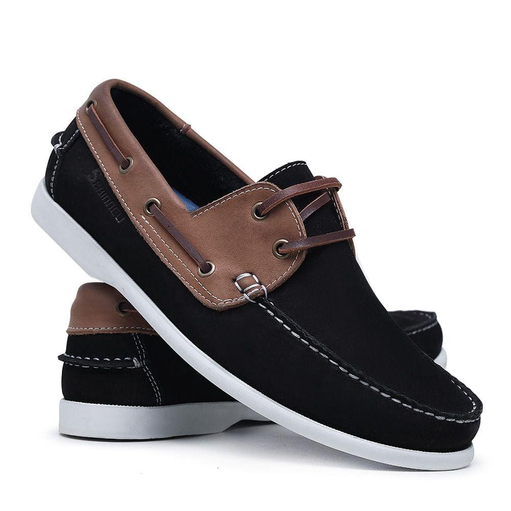 Mocassim Dockside Masculino Sola Borracha Macia Costura Reforçada Estiloso