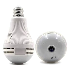 Lâmpada Câmera 360 C/Microfone Alarme Sensor De Presença