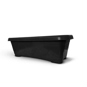 Vaso Floreira Plástico Retangular 50cm Preto
