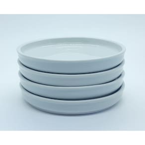 Jogo 4 pratos para Servir lanche - Porcelana Branca