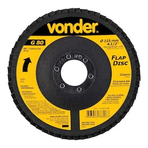 Flap Disco Cônico 4.1/2 Grão 80 C.Fibra - 1224412081