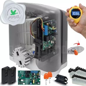 Kit 1 Motor Ppa Dz Rio Turbo 3m Crem 2 Control Portão 700kg