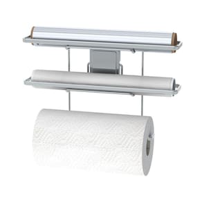 Suporte Adesivo Porta Rolo Papel Toalha Pvc Alumínio Cromado - 191 Future