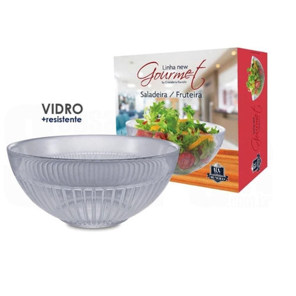 Saladeira Bowl Gourmet Unic Transparente Transparente S Defi