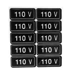 Adesivo Etiqueta Voltagem 110v / 220v 20 Unid Para Tomada