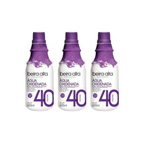 Agua Oxigenada Beira Alta 900Ml 40 Volumes - Kit Com 3Un