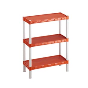 Estante Modular Laranja Com 3 Prateleiras Agraplast