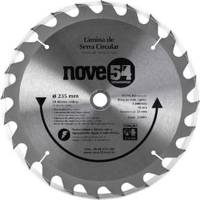 Lâmina De Serra Circular Vídea 235mm 24 Dentes Nove54