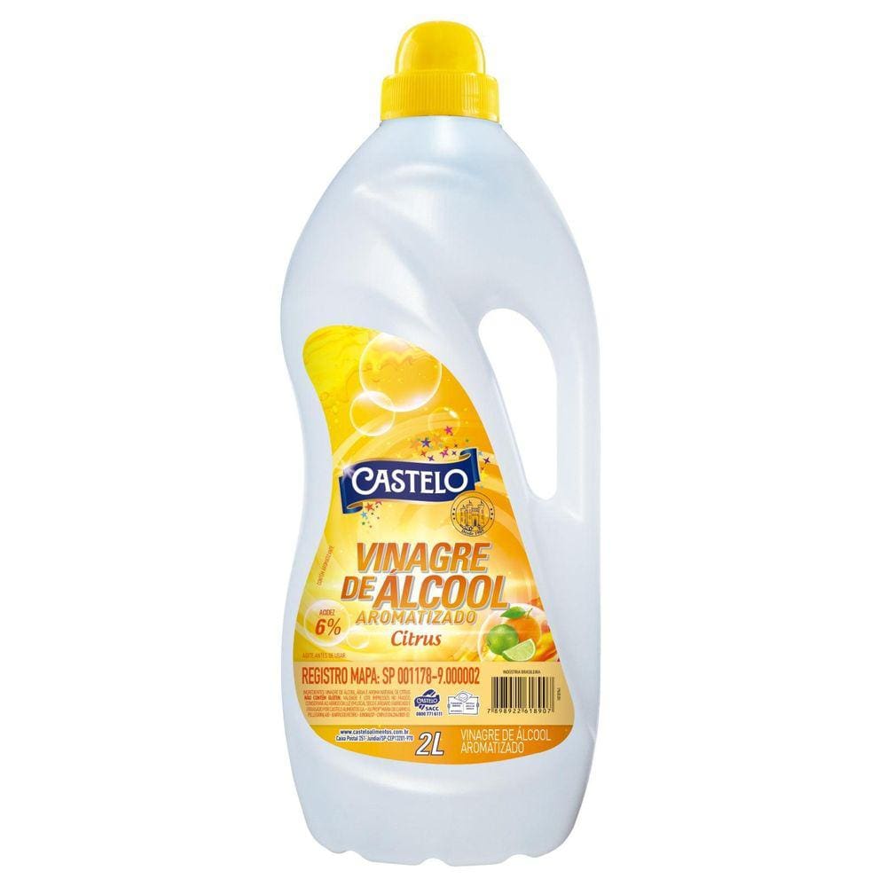Vinagre de Álcool Aromatizado Citrus Castelo 6% 2L