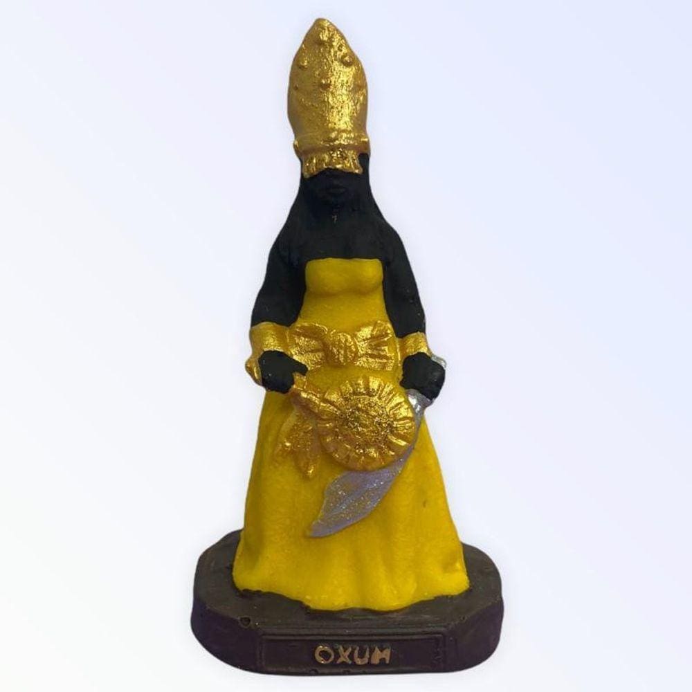 Escultura Orixá Oxum Em Resina 10 Cm Umbanda Candomblé