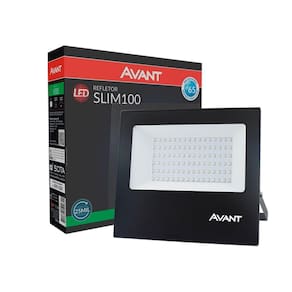 Refletor Led Avant 100w Luz Verde Bivolt Preto