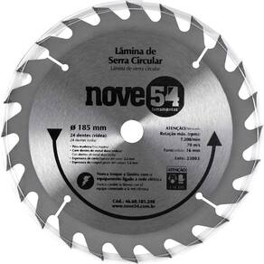 Lâmina De Serra Circular Vídea 185mm 24 Dentes Nove54