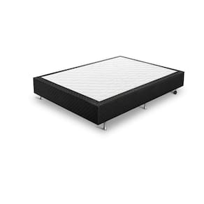 Base Box Casal Poliester Bordada 138x188x25cm Prorelax Preto