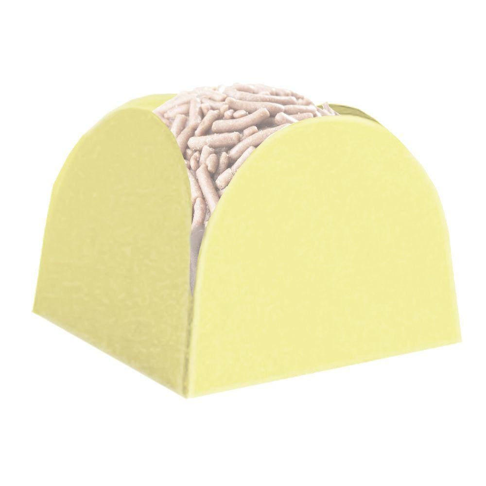 Porta Forminha 4 Pétalas Liso Amarelo Aqua - 50 unidades