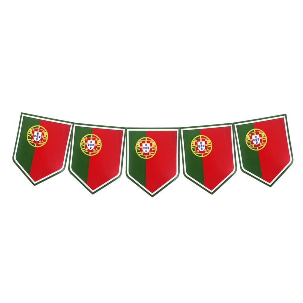 Faixa Decorativa Bandeirinhas Portugal - 8m x 18cm