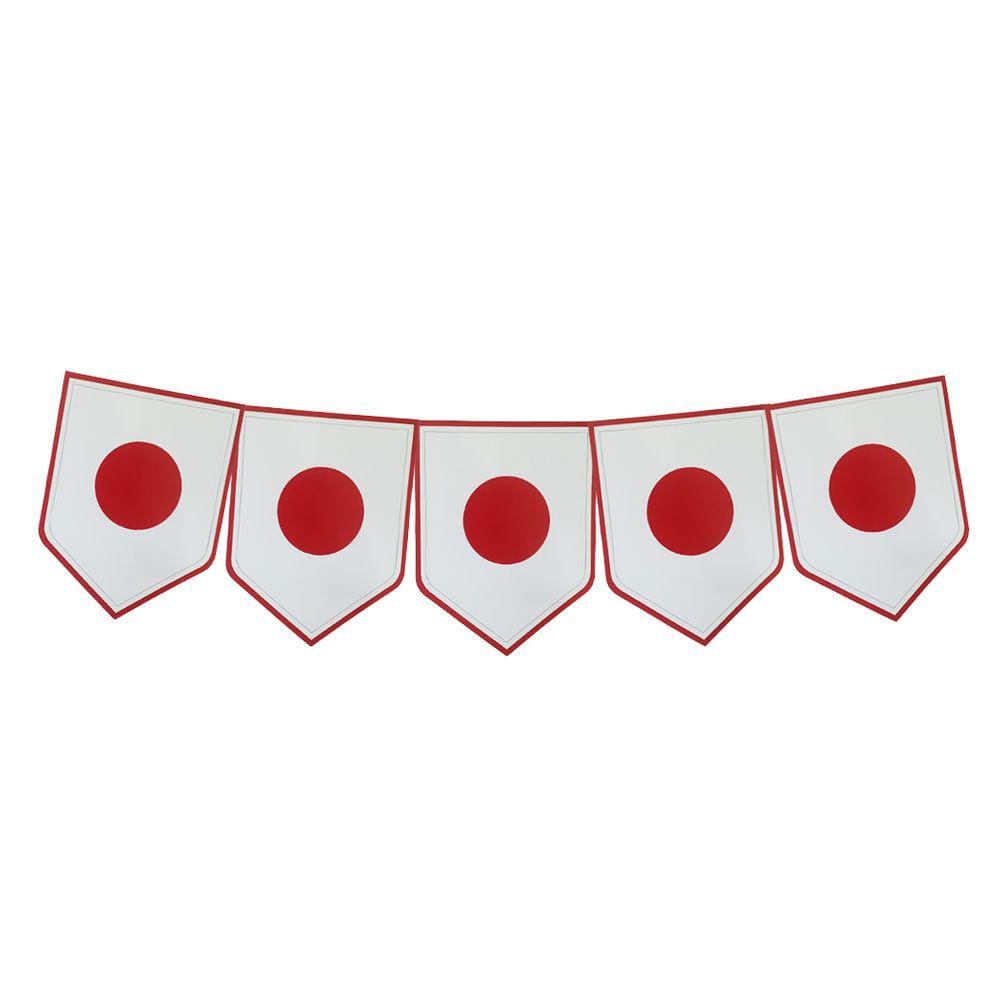 Faixa Decorativa Bandeirinhas Japão 8m x 18cm