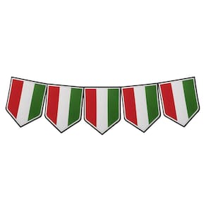 Faixa Decorativa Bandeirinhas Itália 8m x 18cm
