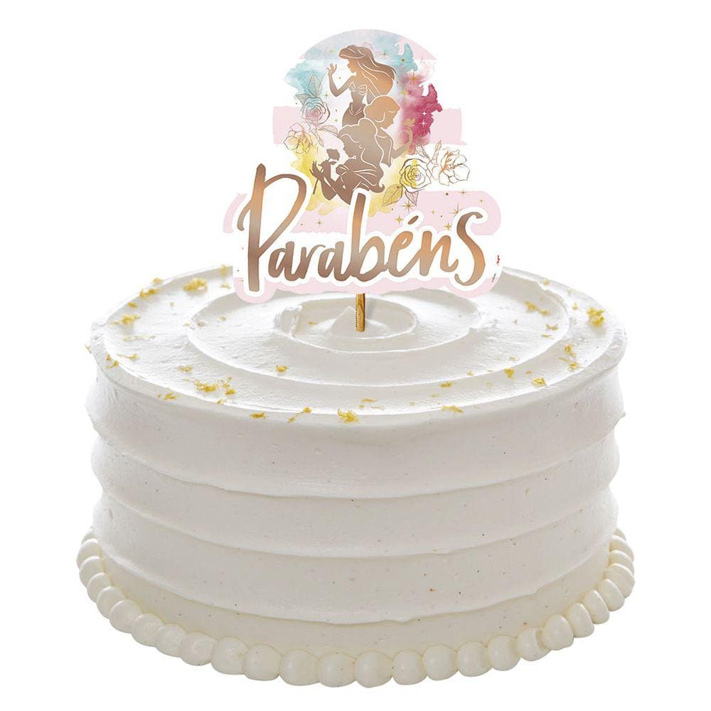 Topo de Bolo Princesas Parabéns