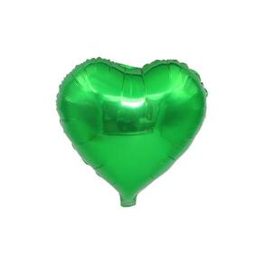 Balão Metalizado Coração Verde - 10 Polegadas